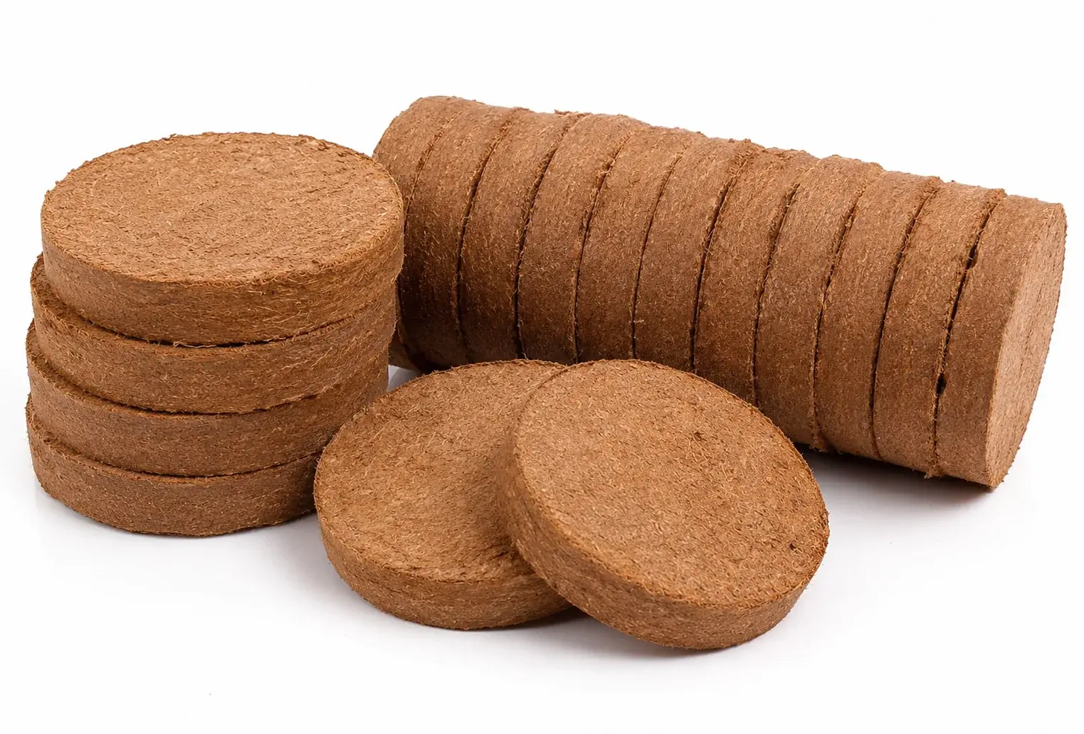 Premium Compressed Coir Discs - GVB Coirs